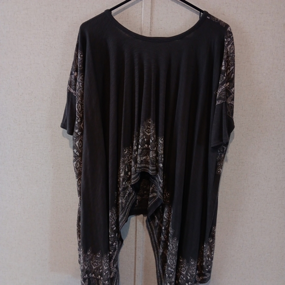 FREE PEOPLE Women's Black Patterned Top - Picture 3 of 4